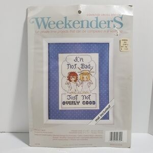 Vintage counted cross stitch Im not Bad Just not Overly Good new unopened